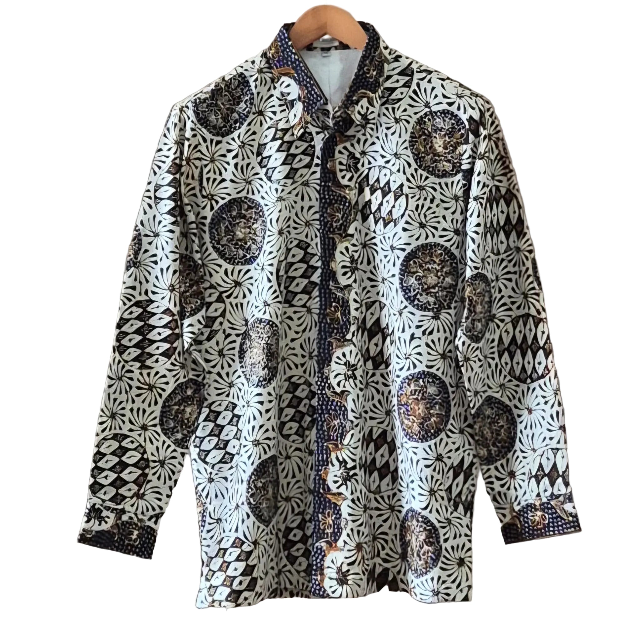 Premium Batik Tulis Supreme Men's Long Sleeve Shirt - XL