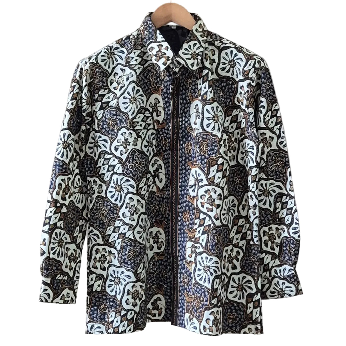 Premium Batik Tulis Supreme Men's Long Sleeve Shirt - S