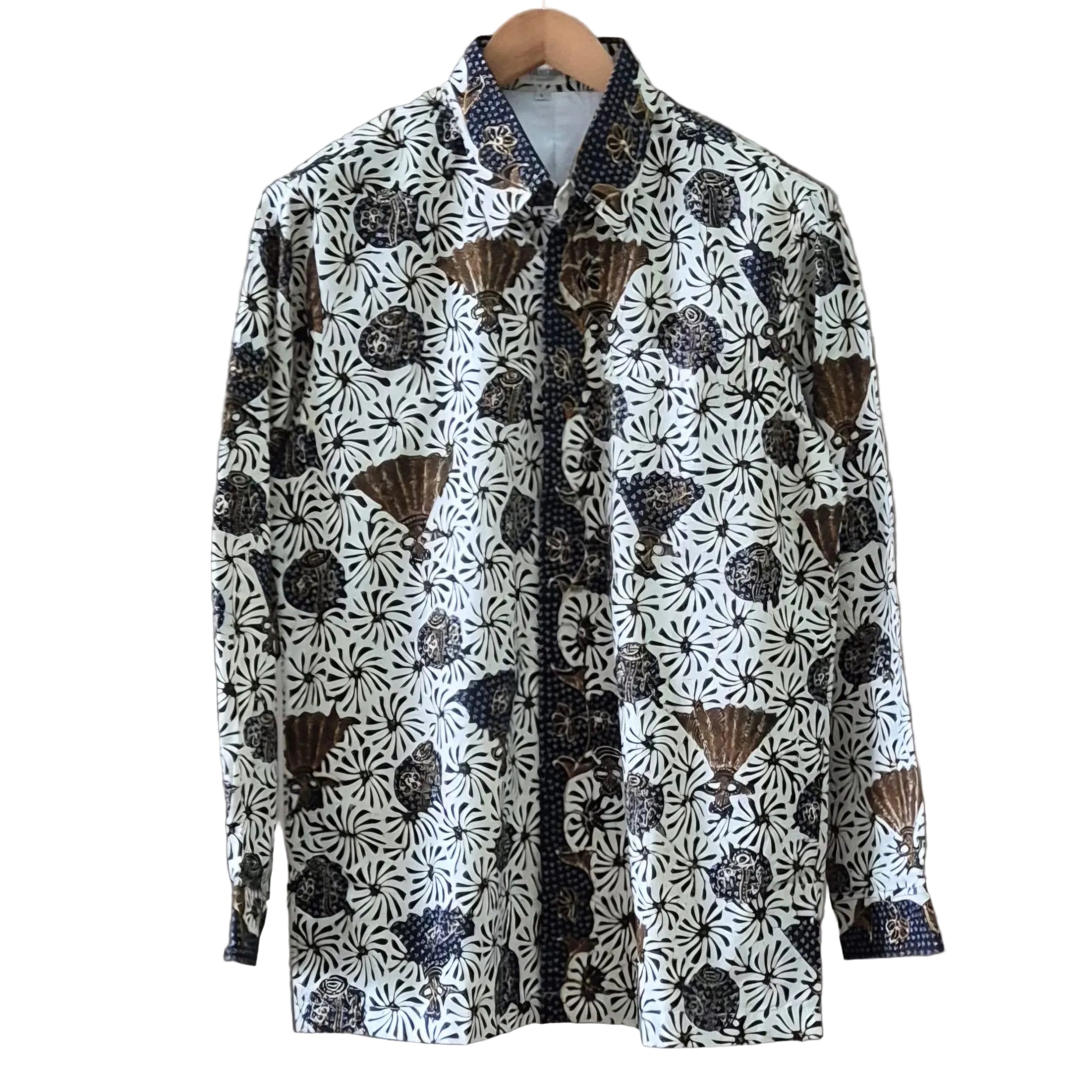 Premium Batik Tulis Supreme Men's Long Sleeve Shirt - L