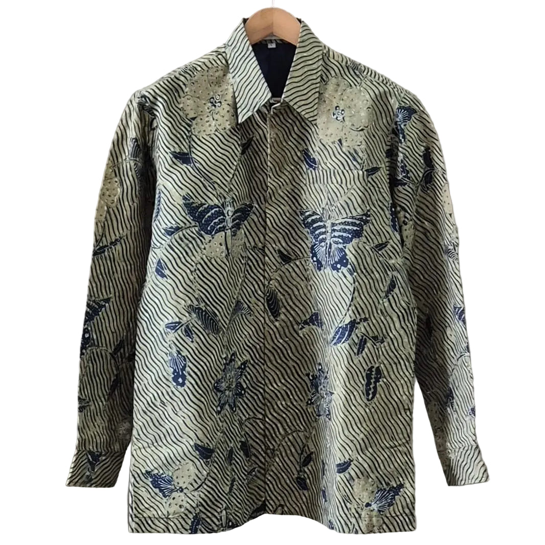 Premium Batik Tulis Supreme Men's Long Sleeve Shirt - L