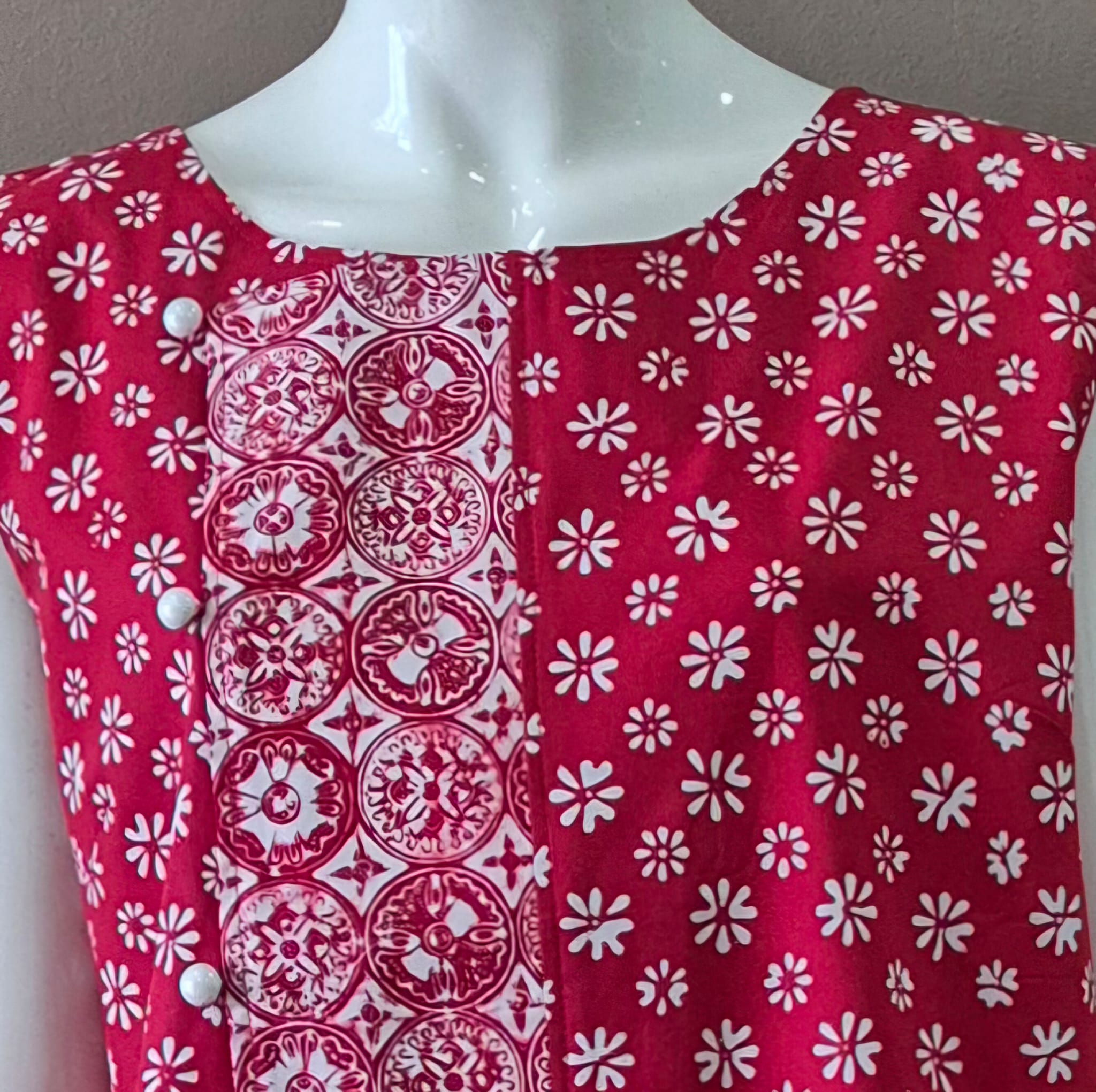 Tropical Side Button Top - XL