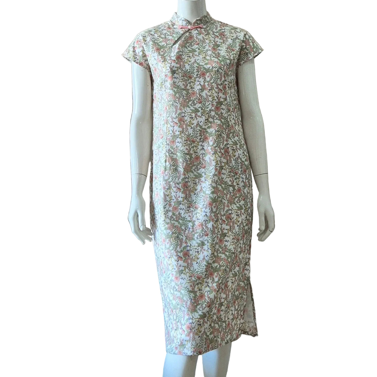 JP Lapel Cheongsam Midi Dress