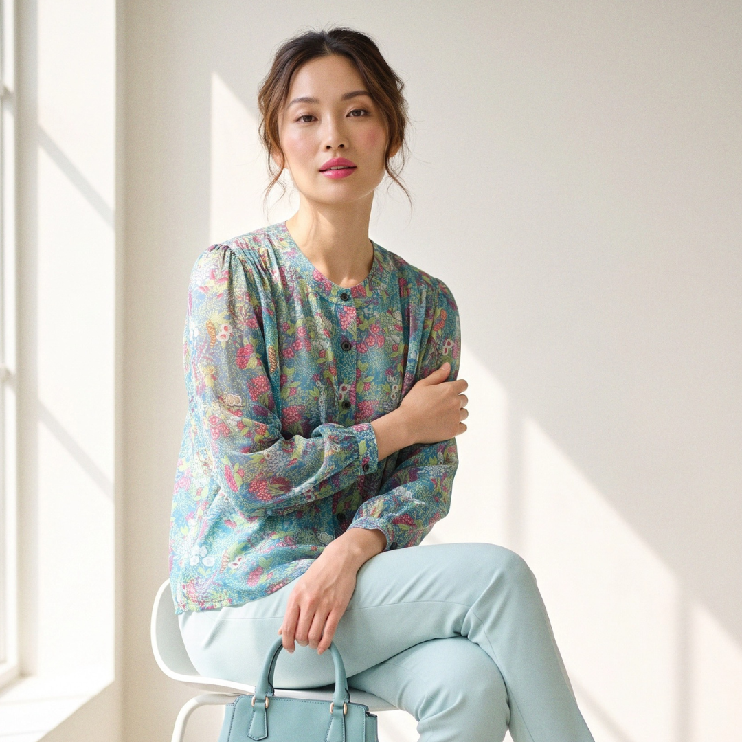 JP Chiffon Long Sleeve Blouse
