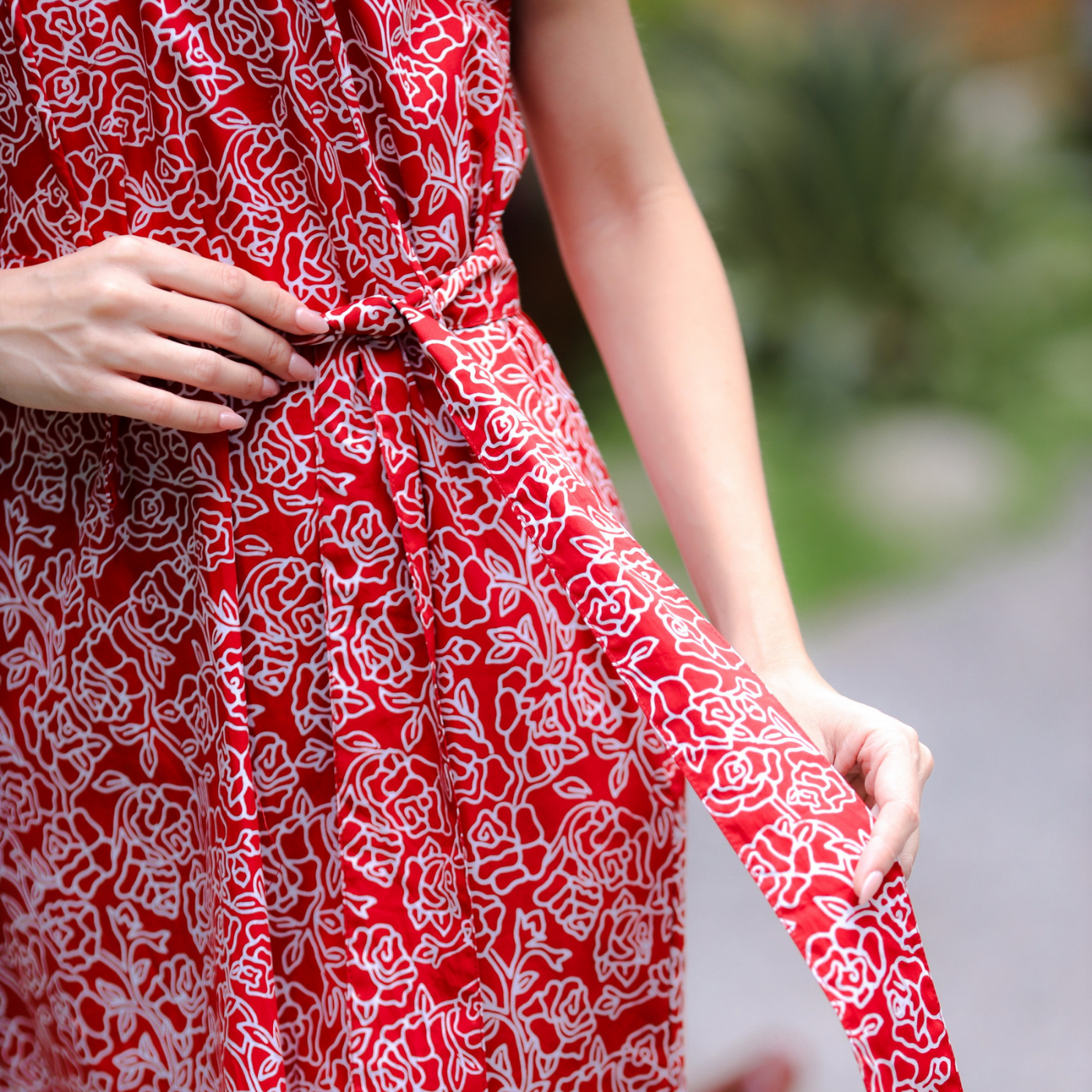 Pintuck Pleated Midi Dress - Rose