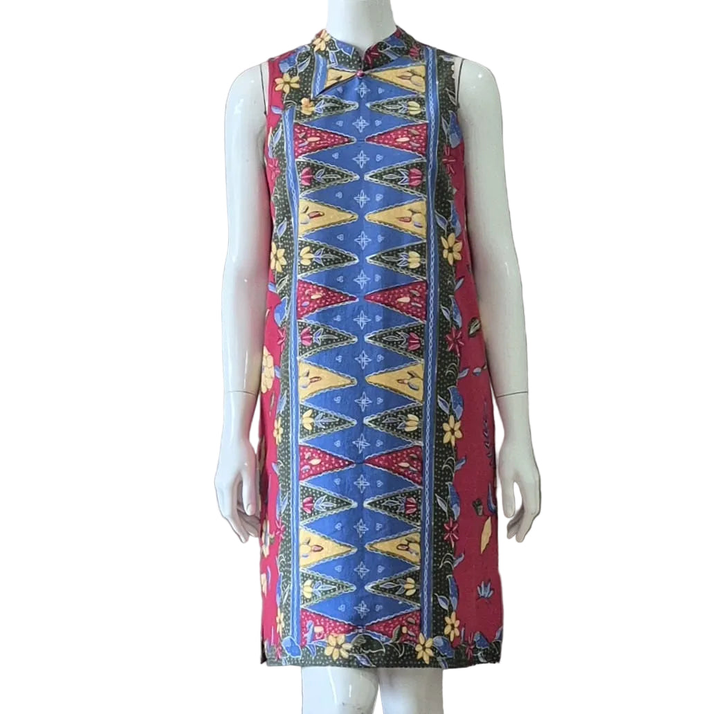 Batik Tulis 2 Buttons Cheongsam Relax Dress - S