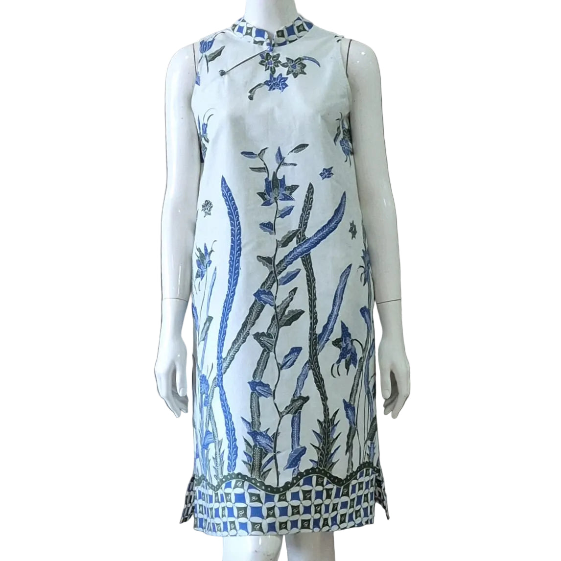 Batik Tulis 2 Buttons Cheongsam Relax Dress - XS